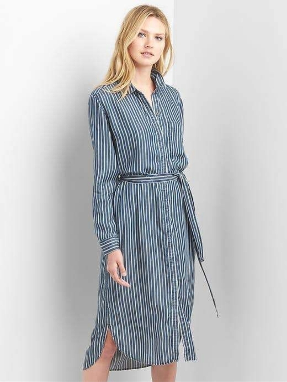 Gap Denim Shirtdress Midi XS